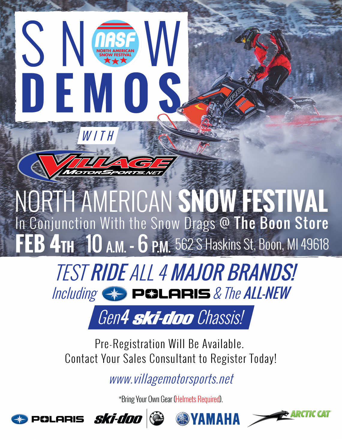 Polaris® factory snow demos